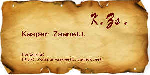 Kasper Zsanett névjegykártya